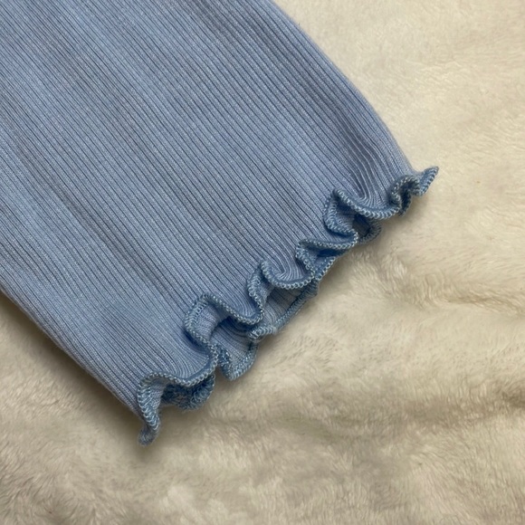 H&M Blue Long Sleeve Crop Top Size M - Picture 6 of 6